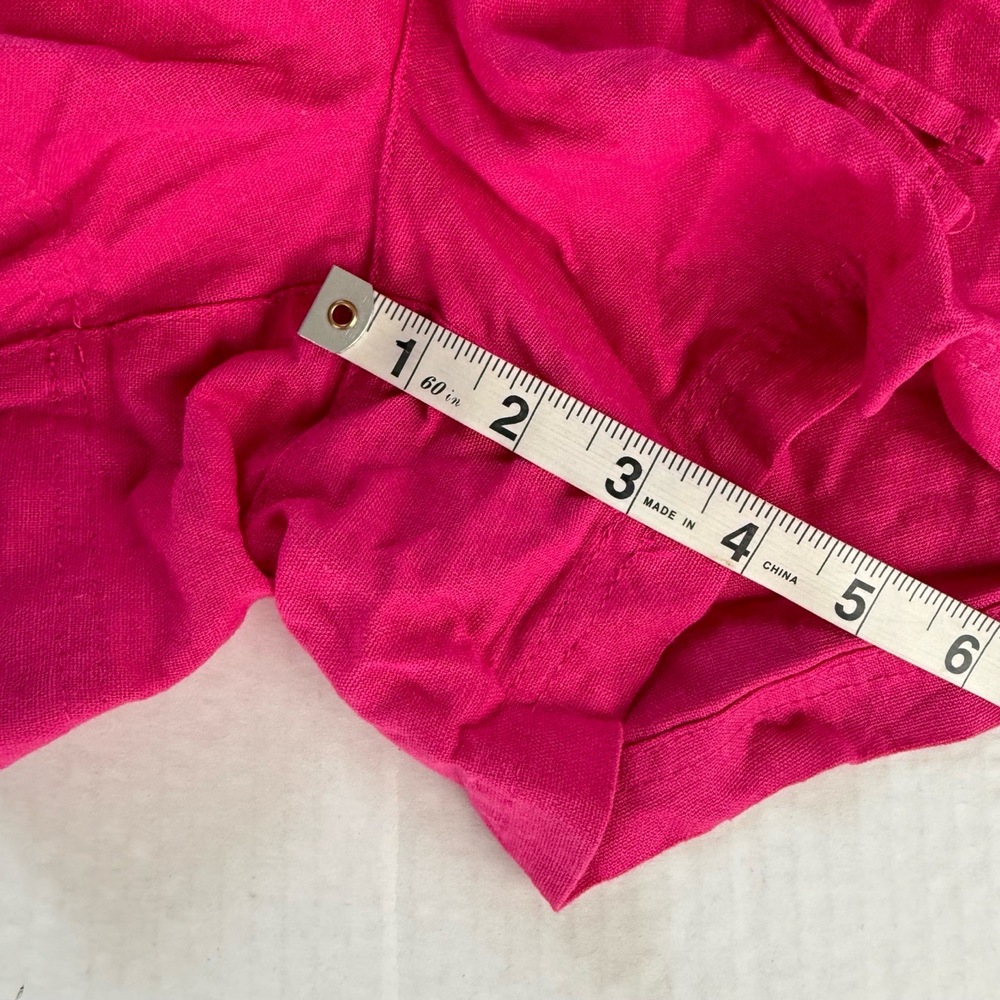 NWT GAP Pink Linen Elastic Waistband Pockets‎ Pull on Shorts Medium Women - Picture 10 of 10